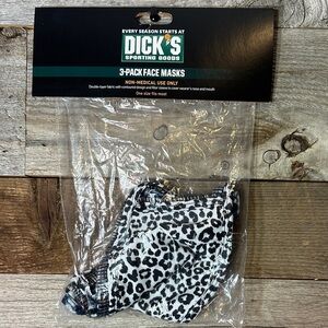DSG Black and White Leopard Print Face Masks